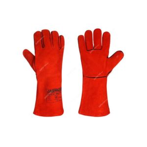 Welted Seams Welding Gloves - (Red colour)